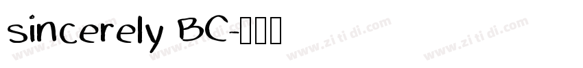 sincerely BC字体转换